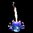 Музыкальная свеча - "С днём рождения", голубая